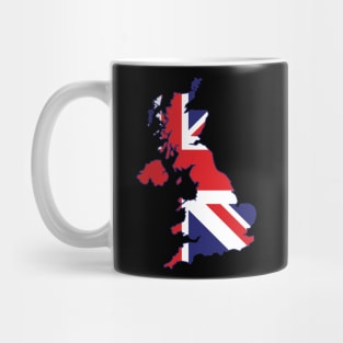 Map of UK with British Mug
